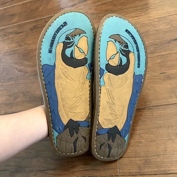 Jimmy Buffet Margaritaville Leather Cushioned Slip On Slides Sandals Mens Sz 8